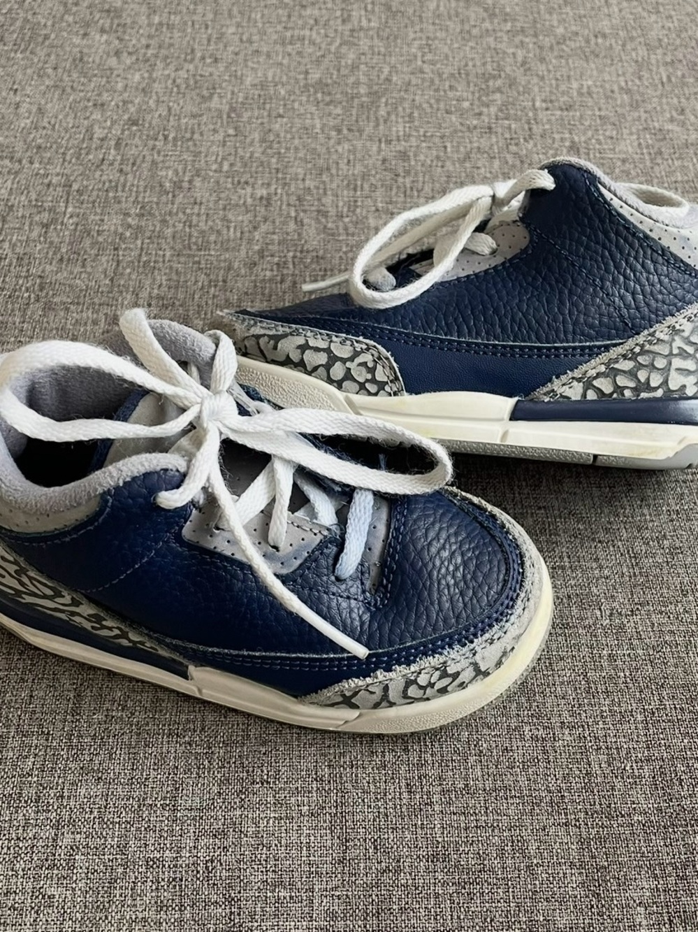 Jordan Kids Navy and Gray Georgetown Sneakers